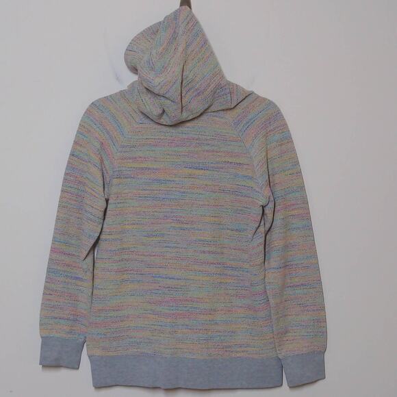 Burton Womens Hoodie Sweatshirt Blue Multicolor Rainbow Long Sleeve Drawstring M - Picture 7 of 11